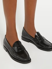 črna - Dune London Ginnie Slim Sole Penny mokasini - Slika 1 iz 6