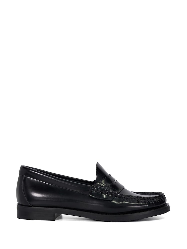 črna - Dune London Ginnie Slim Sole Penny mokasini - Slika 2 iz 6