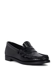 črna - Dune London Ginnie Slim Sole Penny mokasini - Slika 3 iz 6