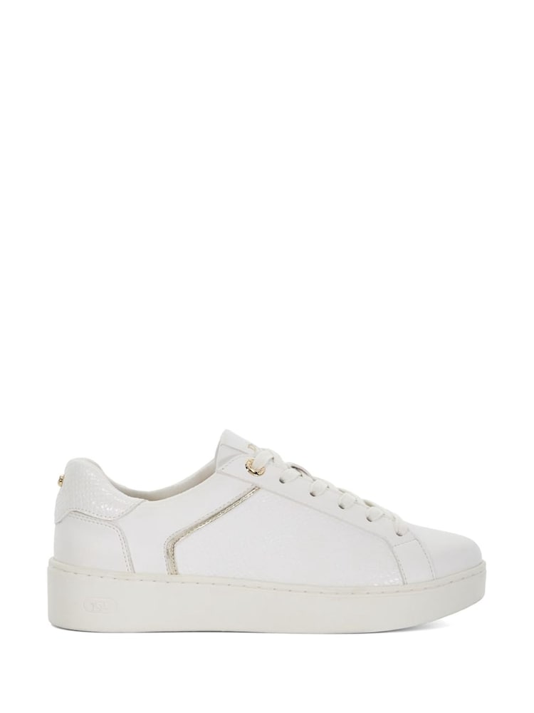 Белый - Dune London Elli Material Mix Cupsole Trainers - Image 2 of 5
