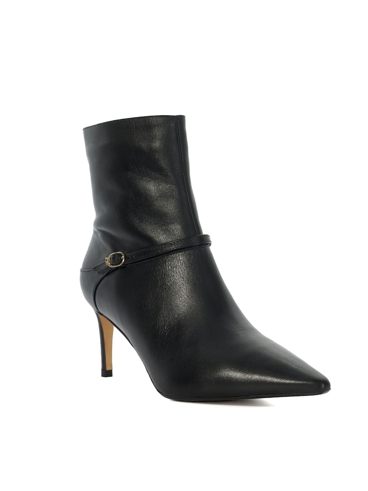 Dune London Black Olene Pointed Buckle Ankle Boots - Image 7 of 7