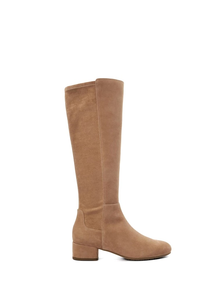 Braun - Dune London Tayla Elegante Stretch-Stiefel mit hohem Schaft - Bild 2 von 6