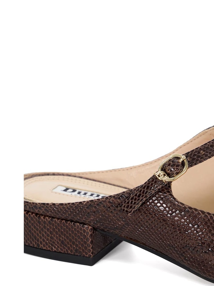 rjava - Dune London Hints Backless Point Flat čevlji - Slika 4 iz 4