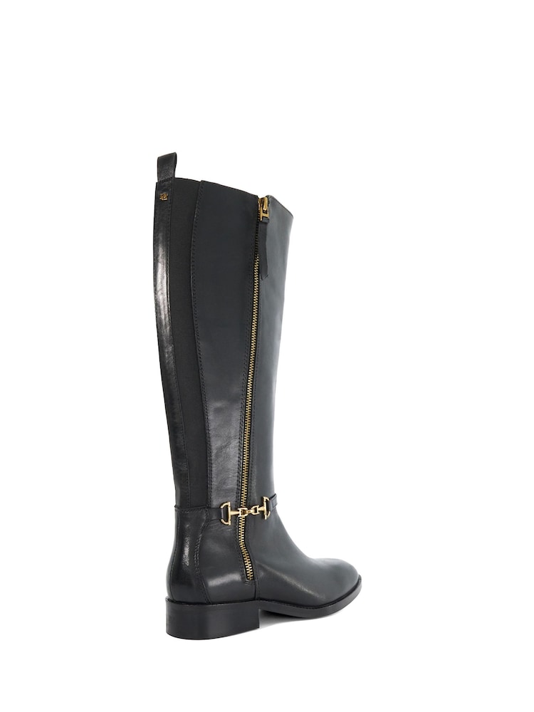 Dune London Black Standard Fit Taylyn Knee High Boots - Image 3 of 6