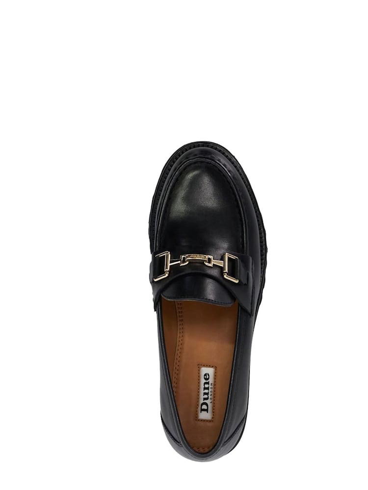 Buy Dune London Black Groundbreaking Chunky Branded Loafers from