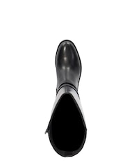 Dune London Black Tatter Double Buckle High Boots - Image 5 of 6