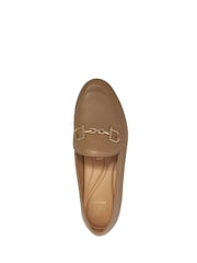 Dune London Taupe Wide Fit Glair Branded Snaffle Leather Trim Shoes - Image 5 of 6