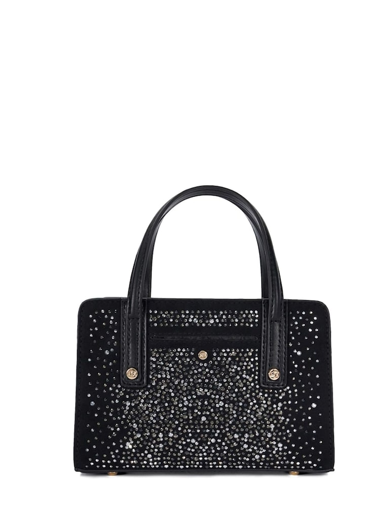 Dune London Coral Black Dinkydenbeigh Mini Branded Handle Tote Bag - Image 3 of 5