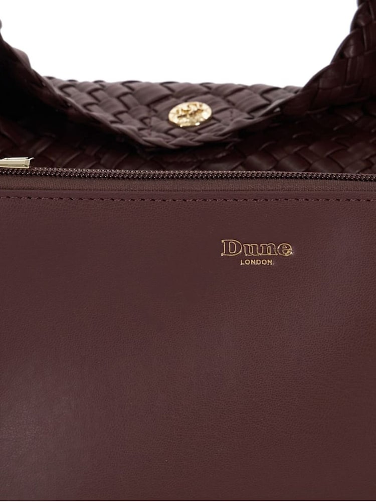 Burdeos - Bolso negro flexible entretejido grande Deliberate de Dune London - Imagen 5 de 5 Burdeos - Bolso negro flexible entretejido grande Deliberate de Dune London - Imagen 5 de 5