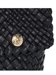 Черный - Dune London Saff Woven Phone Cross-Body Bag - Image 4 of 5