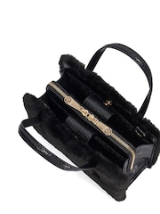 Dune London Dark Black Dinkydenbeigh Mini Branded Handle Tote Bag - Image 4 of 5