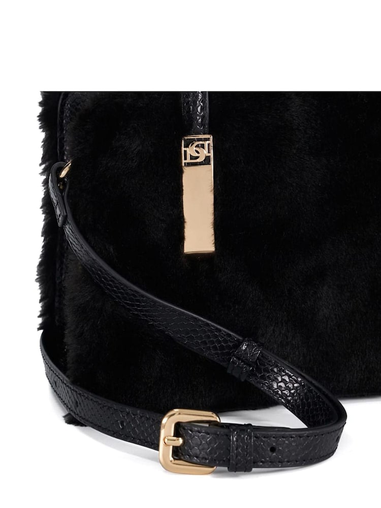 Dune London Dark Black Dinkydenbeigh Mini Branded Handle Tote Bag - Image 5 of 5