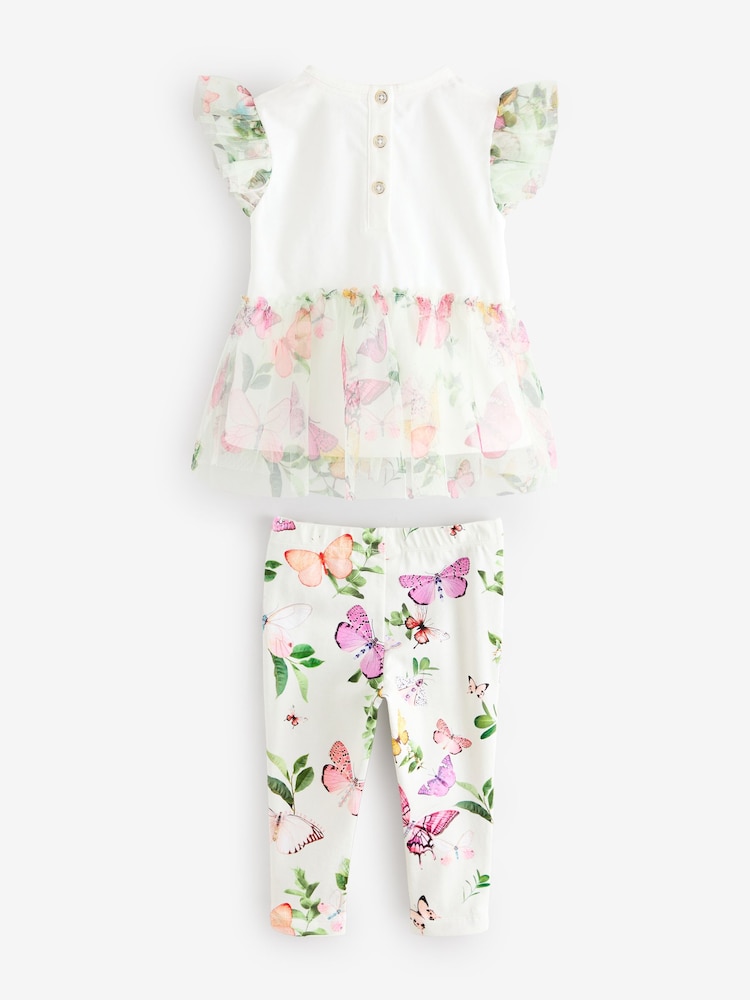 Baker by Ted Baker – mintgrünes Oberteil mit Netzstoffsaum und Leggings im Set - Bild 2 von 4 Baker by Ted Baker – mintgrünes Oberteil mit Netzstoffsaum und Leggings im Set - Bild 2 von 4