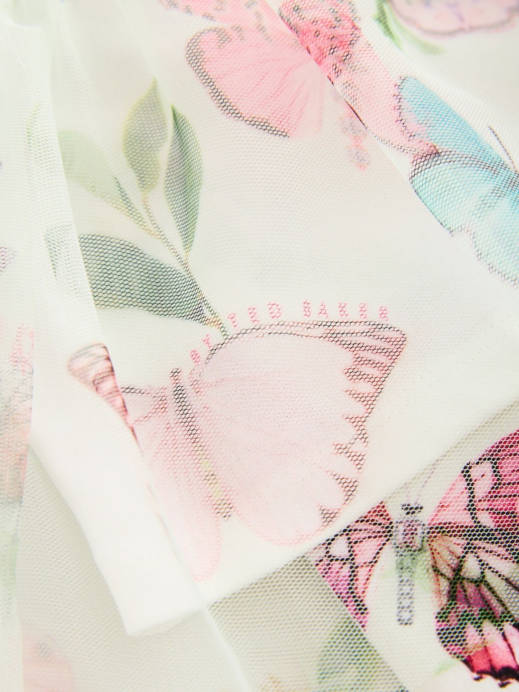 Baker by Ted Baker Mint Green Mesh Hem Top and Leggings Set - Image 3 of 4