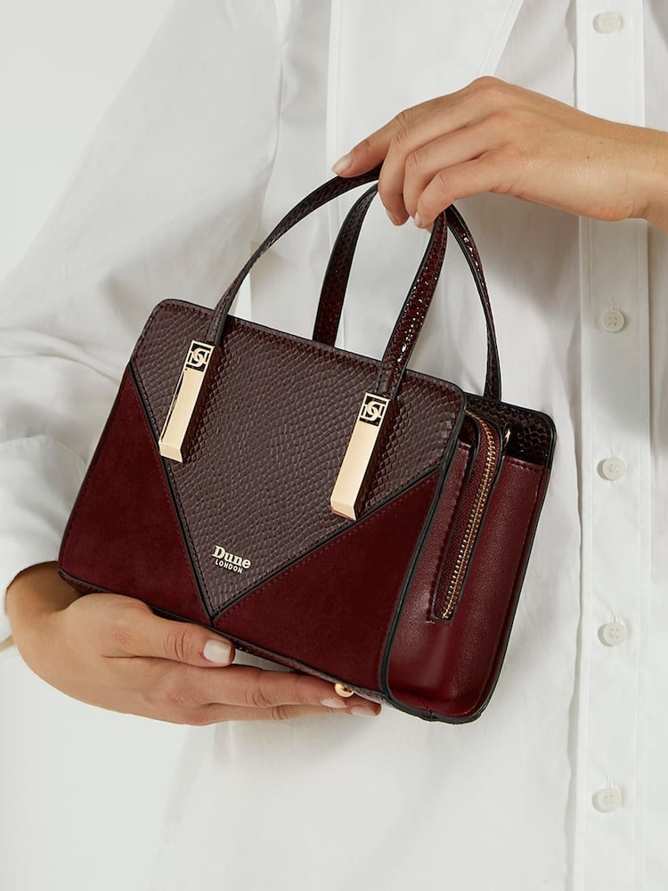 Dune London Purple Dinkydenbeigh Mini Branded Handle Tote Bag - Image 5 of 5