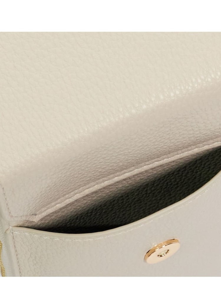 Dune London Cream Samely Debossed Logo Phone Cross-Body Bag - Image 4 of 4