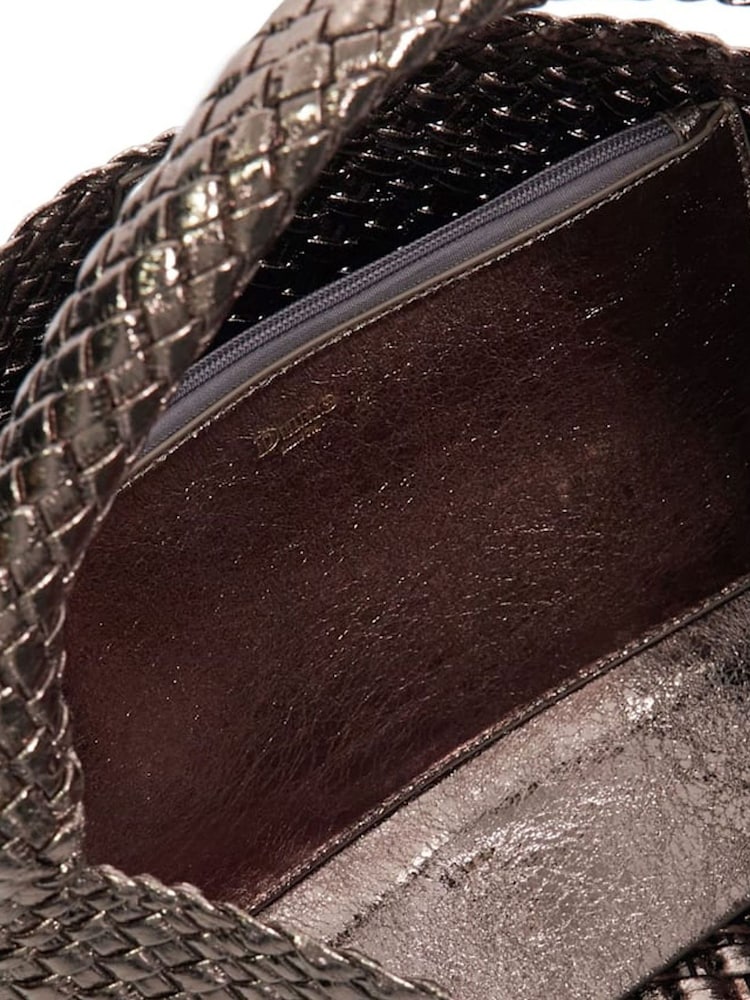 Dune London Natural Chrome Large Deliberate Woven Slouch Bag - Image 6 of 6