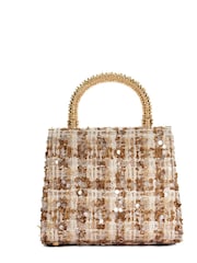 Dune London Cream Bolenna Brooch Trim Bag - Image 5 of 5