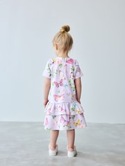 Baker by Ted Baker Lilac Purple Printed Ponte Dress - Image 3 of 8