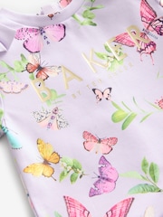 Baker by Ted Baker Lilac Purple Printed Ponte Dress - Image 7 of 8