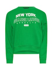 PixieGirl Petite Green New York Sweatshirt - Image 5 of 5