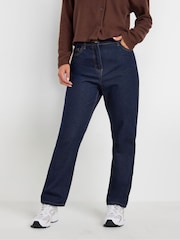 PixieGirl Petite Blue Brown Washed Wide Leg 100% Cotton Jeans - Image 2 of 4