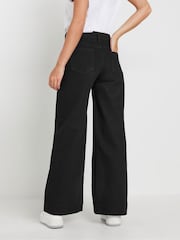 PixieGirl Petite Black Wide Leg 100% Cotton Jeans - Image 2 of 5