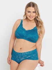 Yours Curve Green Lace Total Support Bra - Image 3 of 6