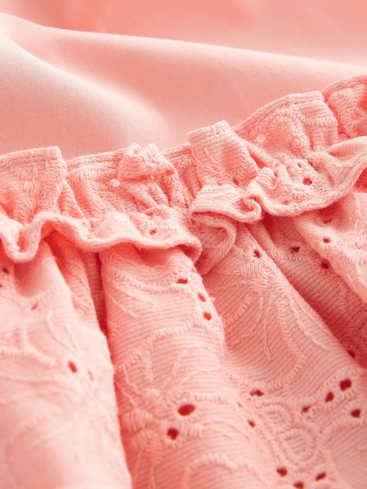 Baker by Ted Baker Pink Broiderie Detail Dress - Image 3 of 5