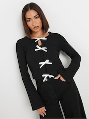 PixieGirl Petite Bow Ribbed Top - صورة 2 من 6