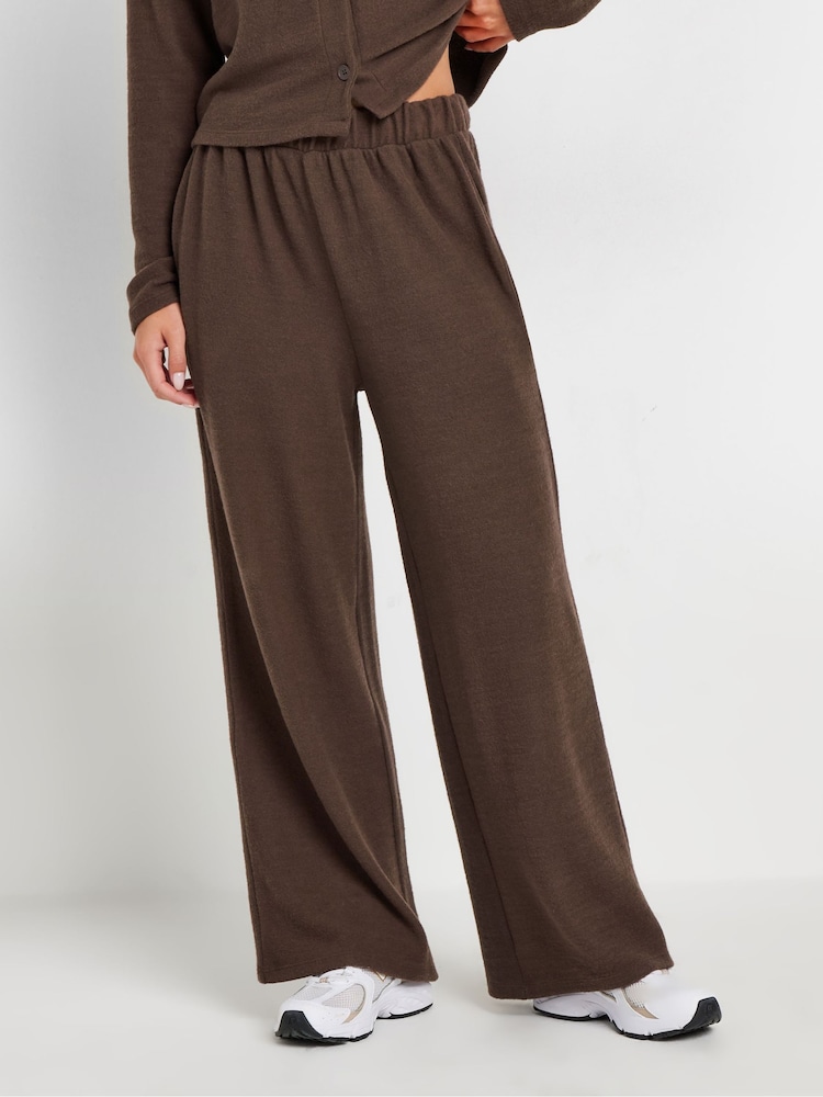 PixieGirl Petite Brown Cut And Sew Jogger Bottoms - Image 2 of 6