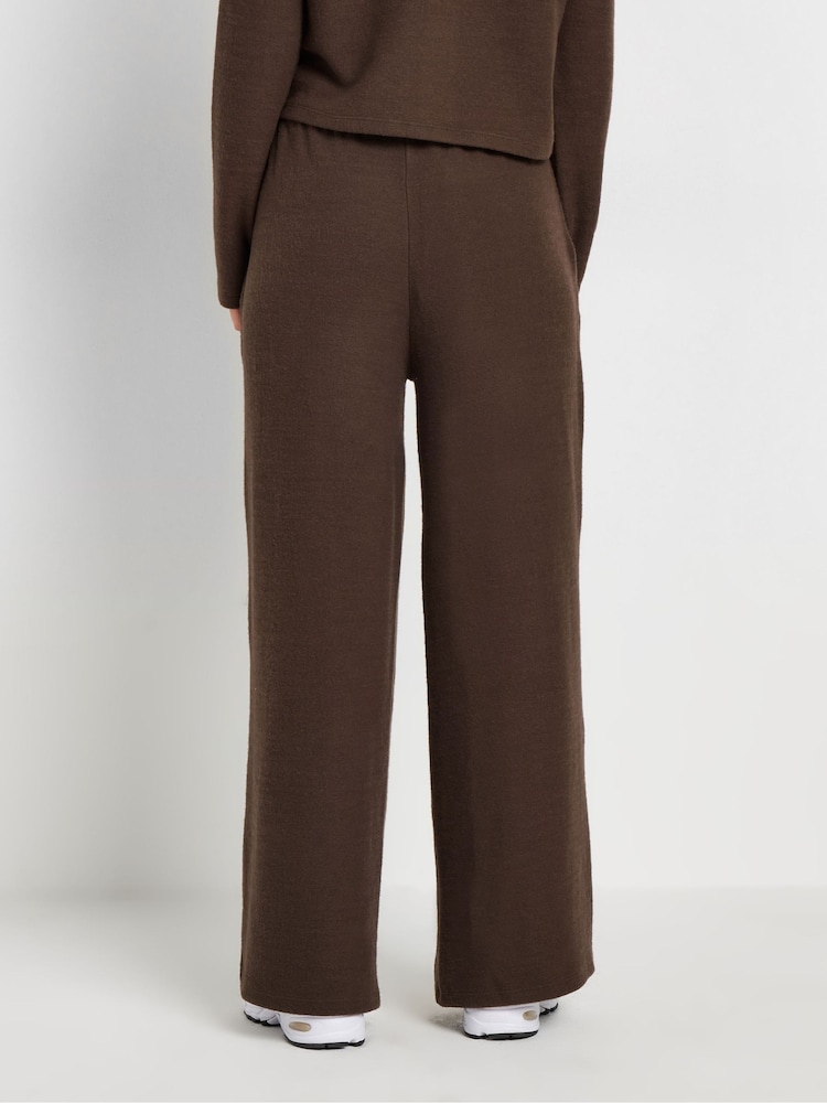 PixieGirl Petite Brown Cut And Sew Jogger Bottoms - Image 3 of 6