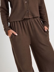 PixieGirl Petite Brown Cut And Sew Jogger Bottoms - Image 5 of 6