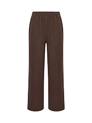 PixieGirl Petite Brown Cut And Sew Jogger Bottoms - Image 6 of 6