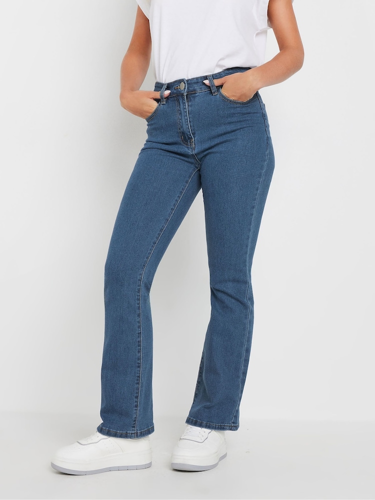 PixieGirl Petite Blue Bootcut 100% Cotton Jeans - Image 1 of 4