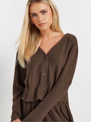 PixieGirl Petite Brown Cut And Sew Cardigan - Image 1 of 6