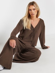 PixieGirl Petite Brown Cut And Sew Cardigan - Image 2 of 6