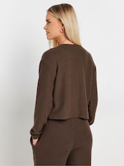 PixieGirl Petite Brown Cut And Sew Cardigan - Image 4 of 6