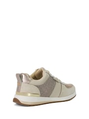 Dune London Natural Ego Mix Material Runner Trainers - Image 4 of 6