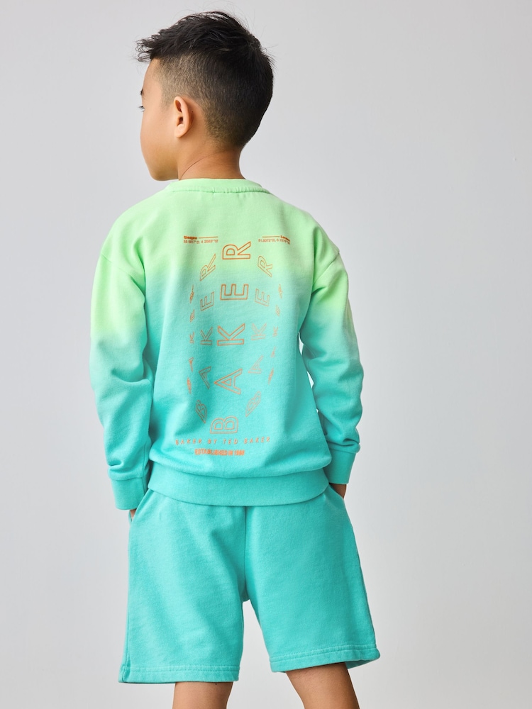 Baker by Ted Baker Ombre Sweatshirt And Shorts Set - Image 4 of 11