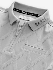 Baker by Ted Baker Textured Grey Polo Shirt and Shorts Set - Изображение 3 из 8