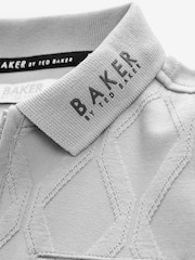 Baker by Ted Baker Textured Grey Polo Shirt and Shorts Set - Изображение 4 из 8