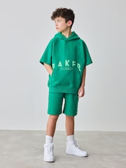 Baker by Ted Baker Green Short Sleeve 100% Cotton Hoodie and Shorts Set - Image 1 of 7
