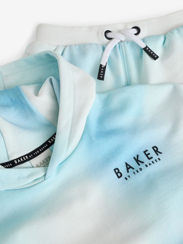 Baker by Ted Baker Blue 100% Cotton Hoodie and Shorts Set - Image 10 of 11