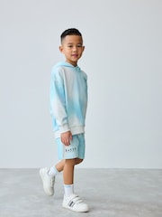 Baker by Ted Baker Blue 100% Cotton Hoodie and Shorts Set - Image 3 of 11