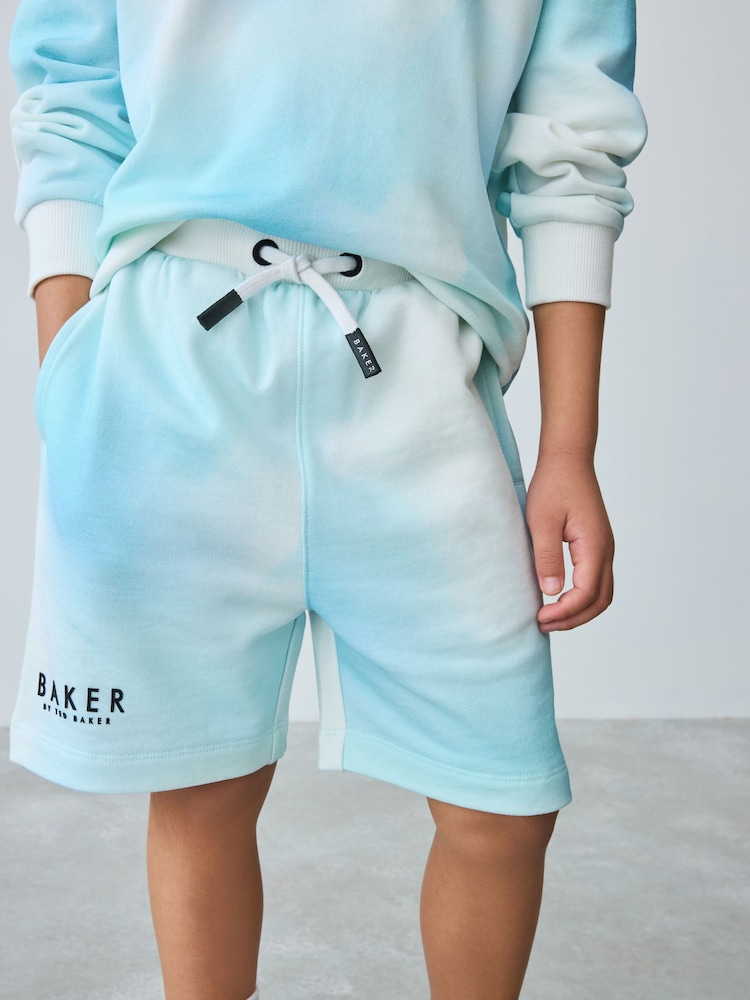 Baker by Ted Baker Blue 100% Cotton Hoodie and Shorts Set - Image 7 of 11