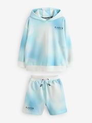 Baker by Ted Baker Blue 100% Cotton Hoodie and Shorts Set - Image 8 of 11