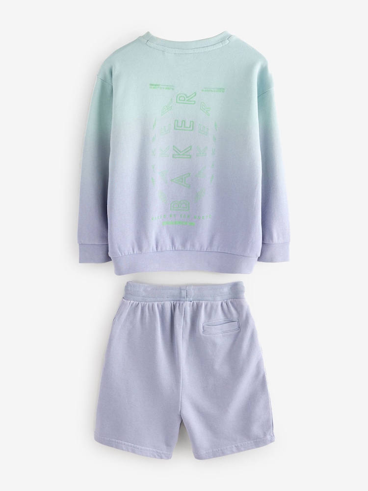 Baker by Ted Baker Ombre Sweatshirt And Shorts Set - Image 10 of 12