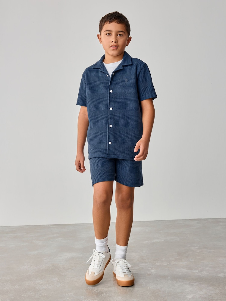 Baker by Ted Baker Textured Shirt T-Shirt and Shorts Set - Image 2 of 12