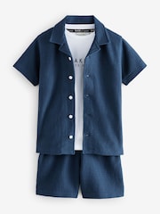 Baker by Ted Baker Textured Shirt T-Shirt and Shorts Set - Image 6 of 12